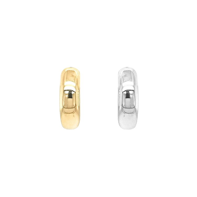 Goldene runde Ohrringe mit Wendefunktion