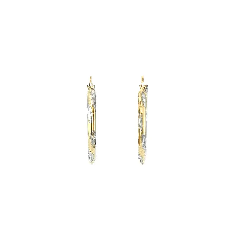 Runde Ohrringe aus Kombinationsgold