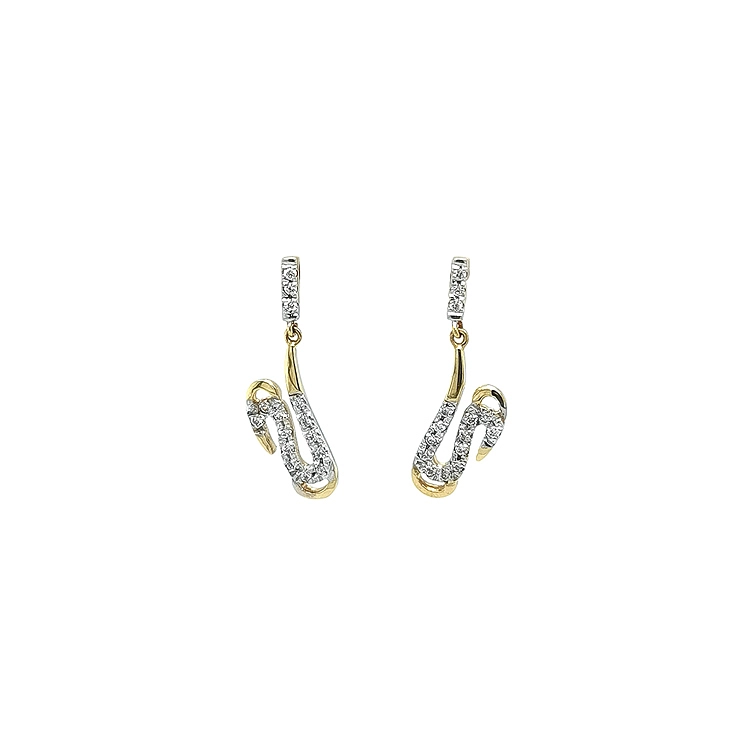 Gold-Ohrringe mit Zirkonen