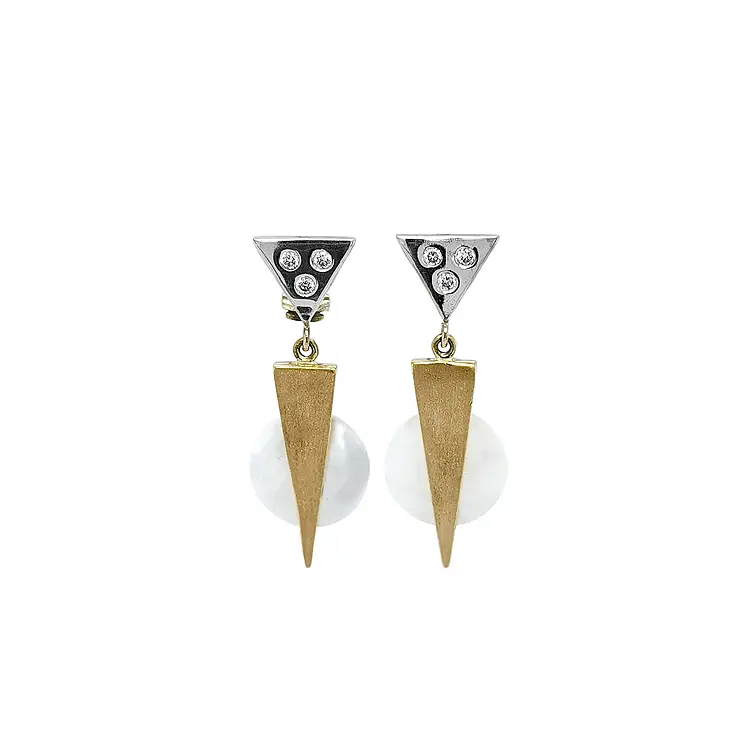 Ohrringe mit Perlenkombination Gold