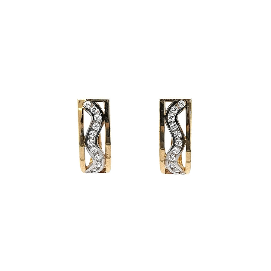 Gold-Ohrringe mit Zirkonen