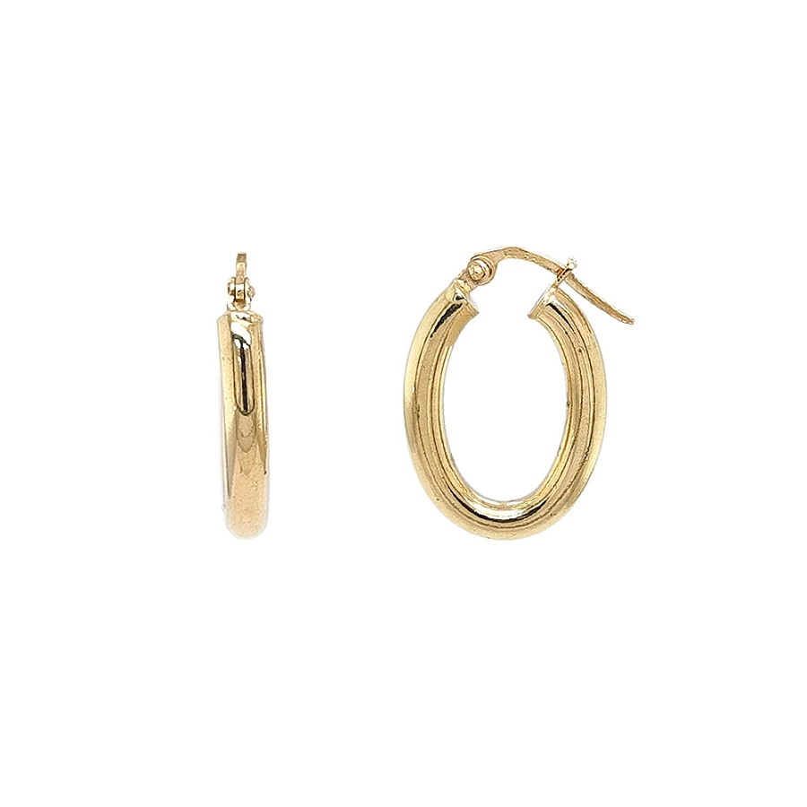 Elegante ovale Ohrringe aus Gelbgold