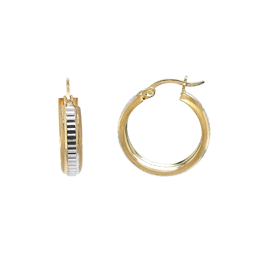 Elegante Creolen aus Bicolor-Gold