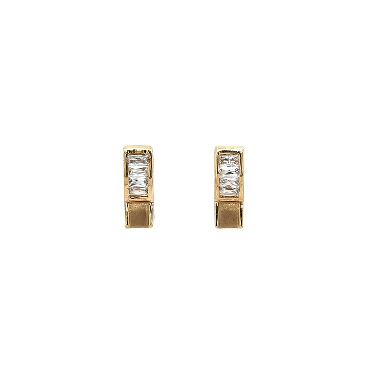 Gold-Ohrringe mit Zirkonen