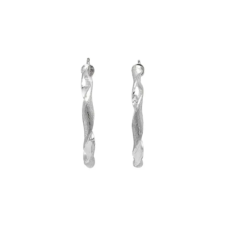 Runde Weißgold-Ohrringe