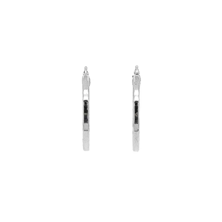 Runde Weißgold-Ohrringe