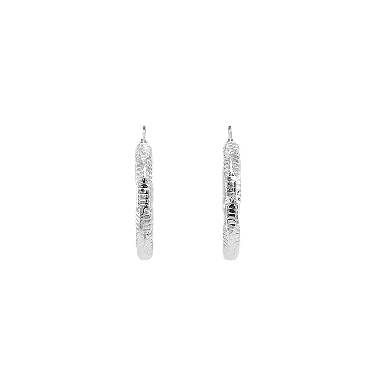 Runde Weißgold-Ohrringe