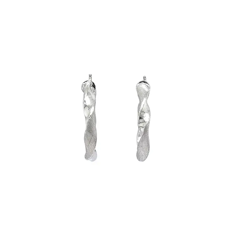 Runde Weißgold-Ohrringe