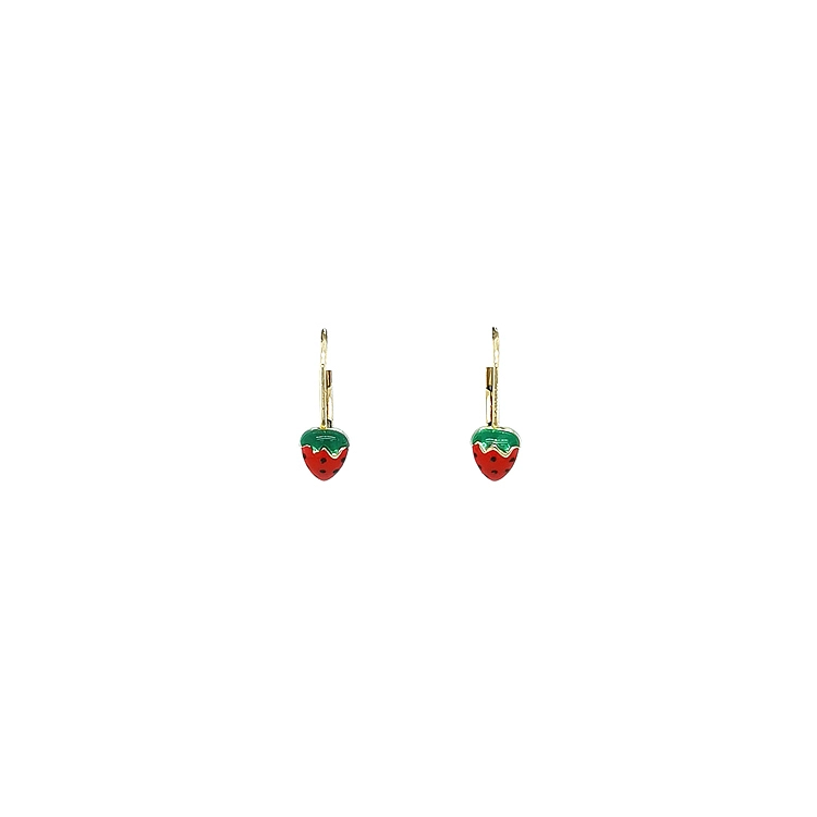Gold-Ohrringe Erdbeeren