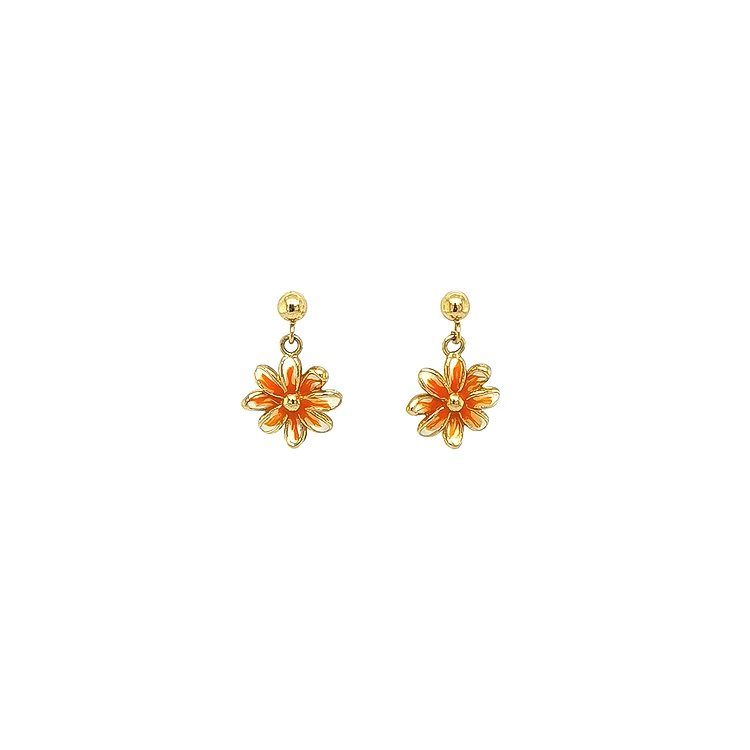 Gold-Ohrringe Blumen