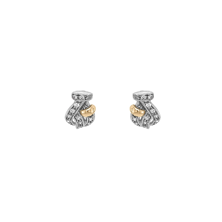 Gold-Ohrringe mit Zirkonen