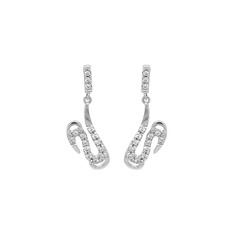 Goldohrringe mit Zirkonen