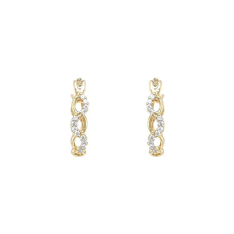 Gold-Ohrringe mit Zirkonen