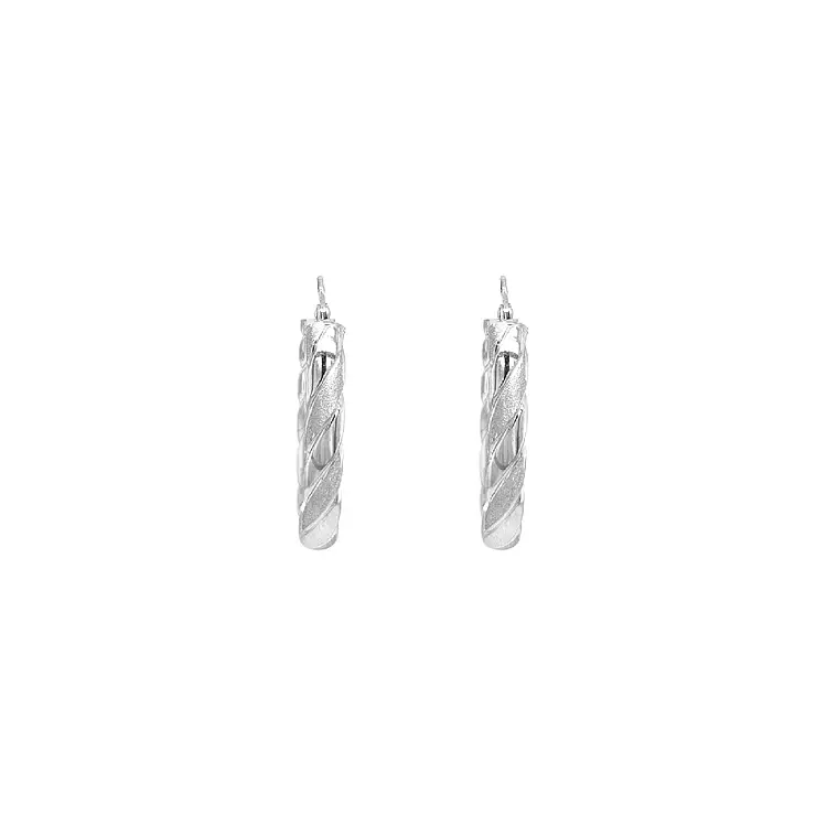 Runde Weißgold-Ohrringe