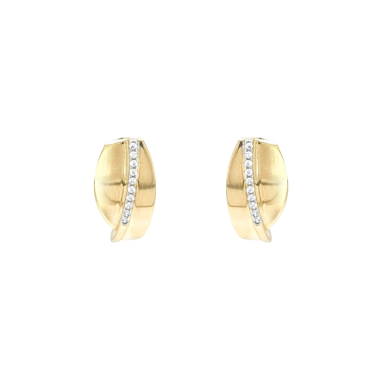 Gold-Ohrringe mit Zirkonen