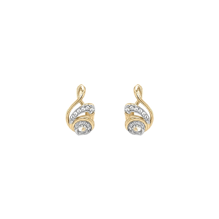 Gold-Ohrringe mit Zirkonen