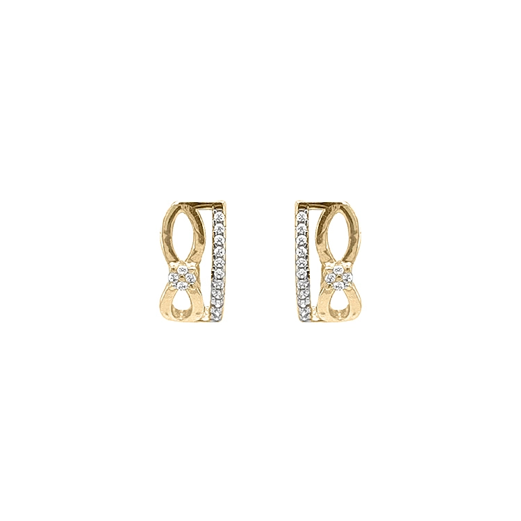 Gold-Ohrringe mit Zirkonen