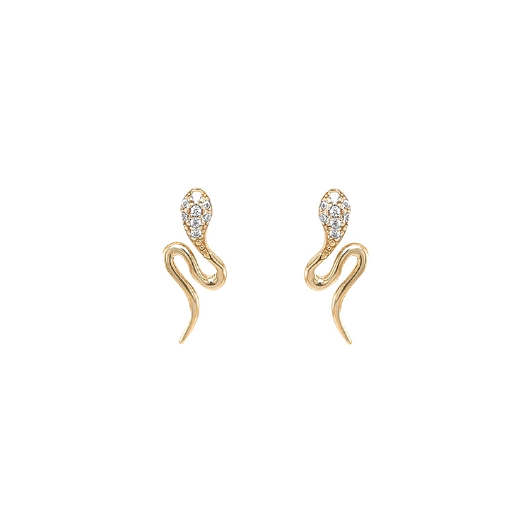 Gold-Ohrringe mit Zirkonen