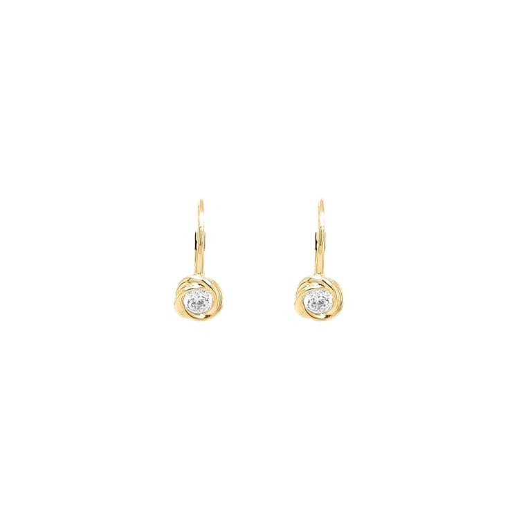 Gold-Ohrringe mit Zirkonen