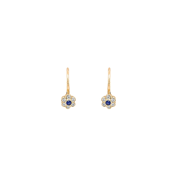 Gold-Ohrringe mit Zirkonen