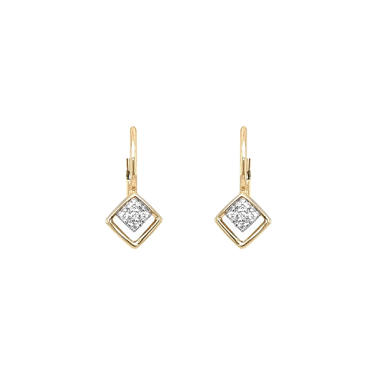 Gold-Ohrringe mit Zirkonen