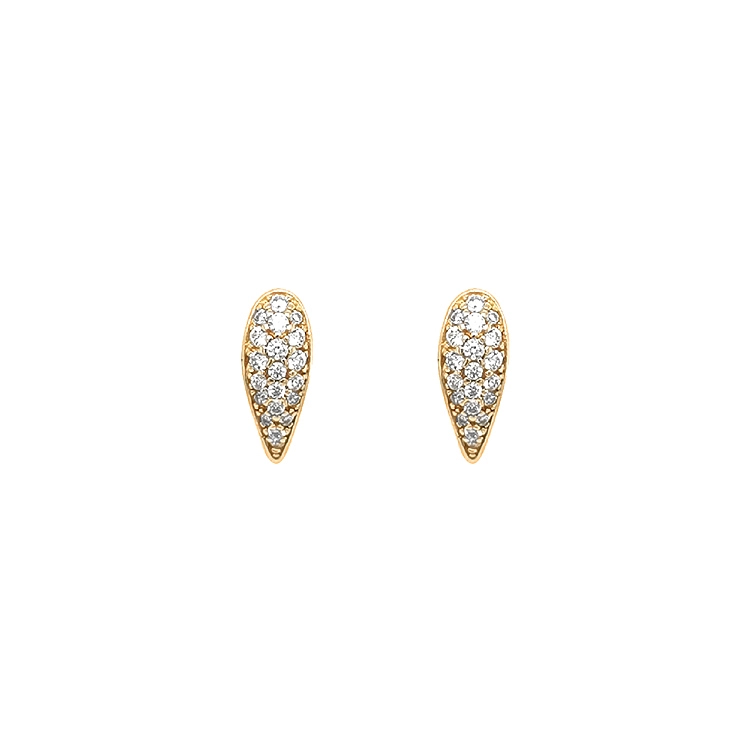 Gold-Ohrringe mit Zirkonen