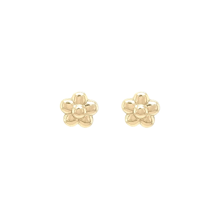 Goldene Ohrringe Pfirsichblüten