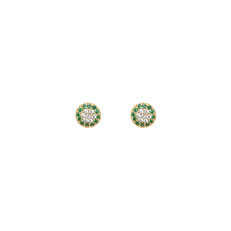 Gold-Ohrringe mit Zirkonen