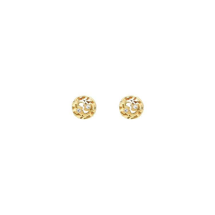 Gold-Ohrringe mit Zirkonen