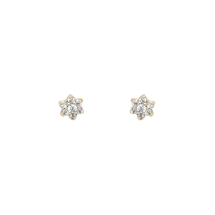 Gold-Ohrringe mit Zirkonen