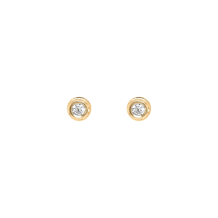 Gold-Ohrringe mit Zirkonen