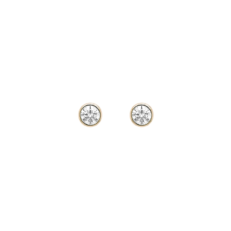Gold-Ohrringe mit Zirkonen