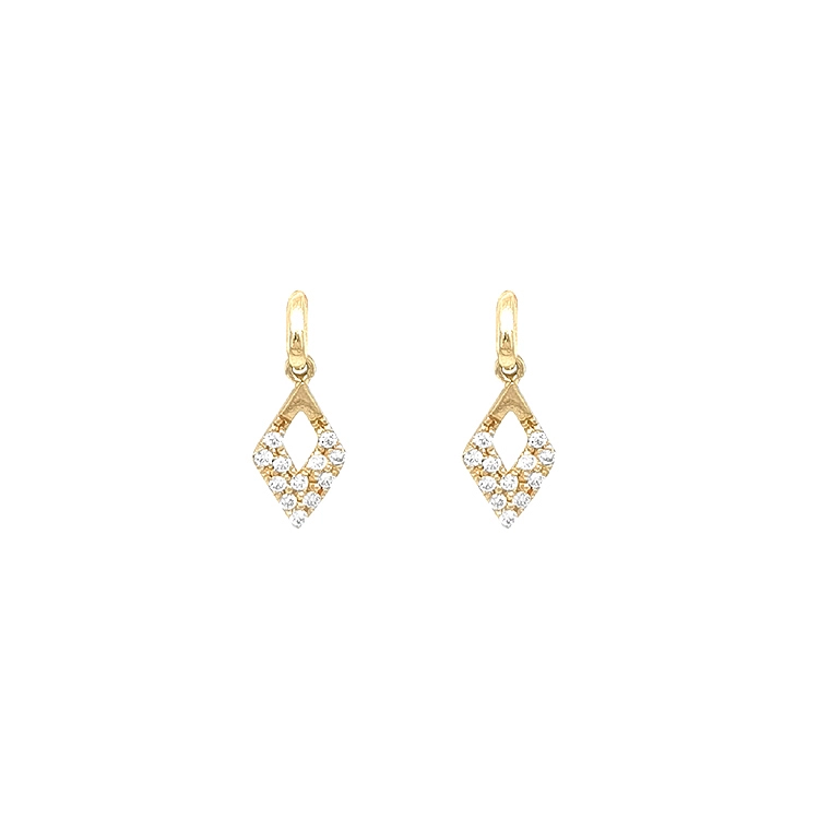 Gold-Ohrringe mit Zirkonen