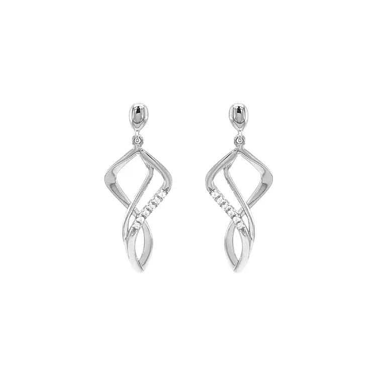 Goldohrringe mit Zirkonen