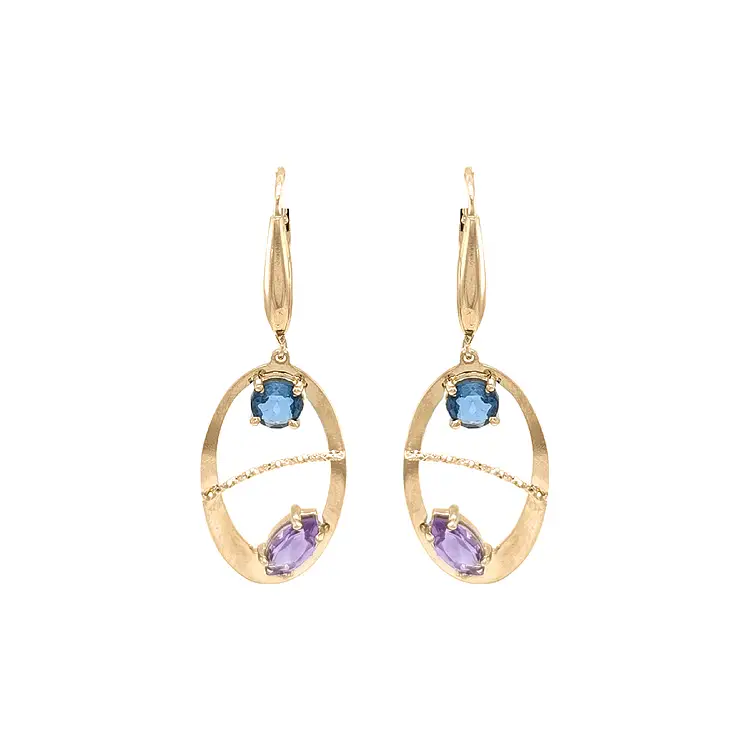 Goldohrringe mit Zirkonen