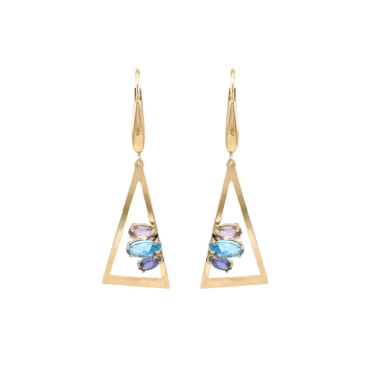 Goldohrringe mit Zirkonen