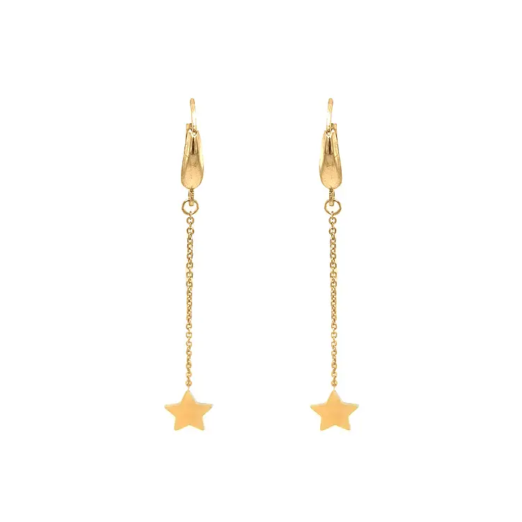 Goldfarbene Ohrringe mit Anhänger