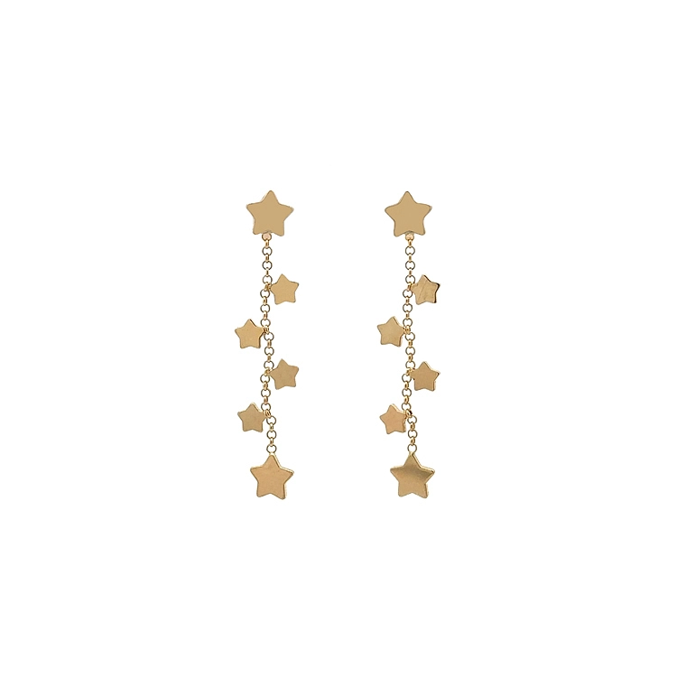 Gold Hängeohrringe Sterne