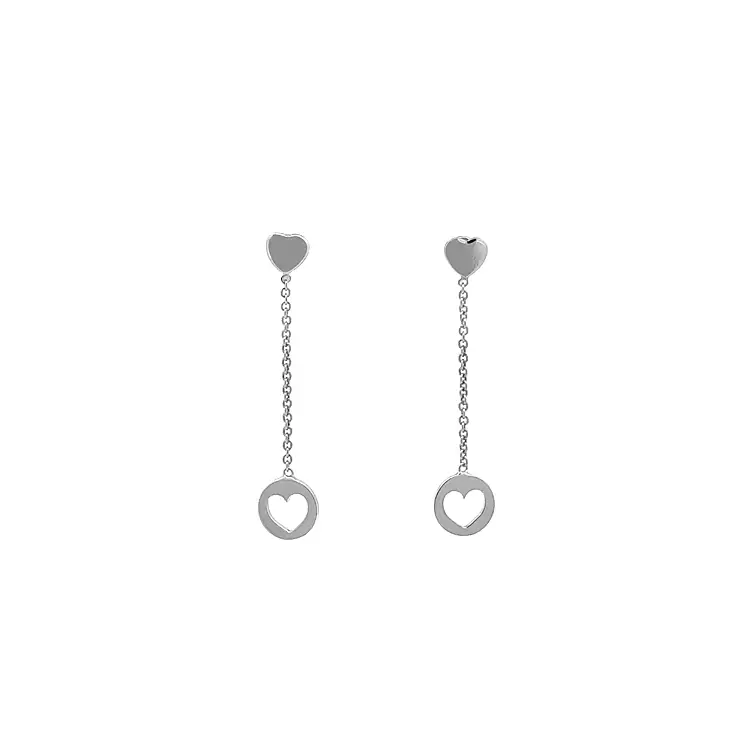 Gold Hängeohrringe Herzen