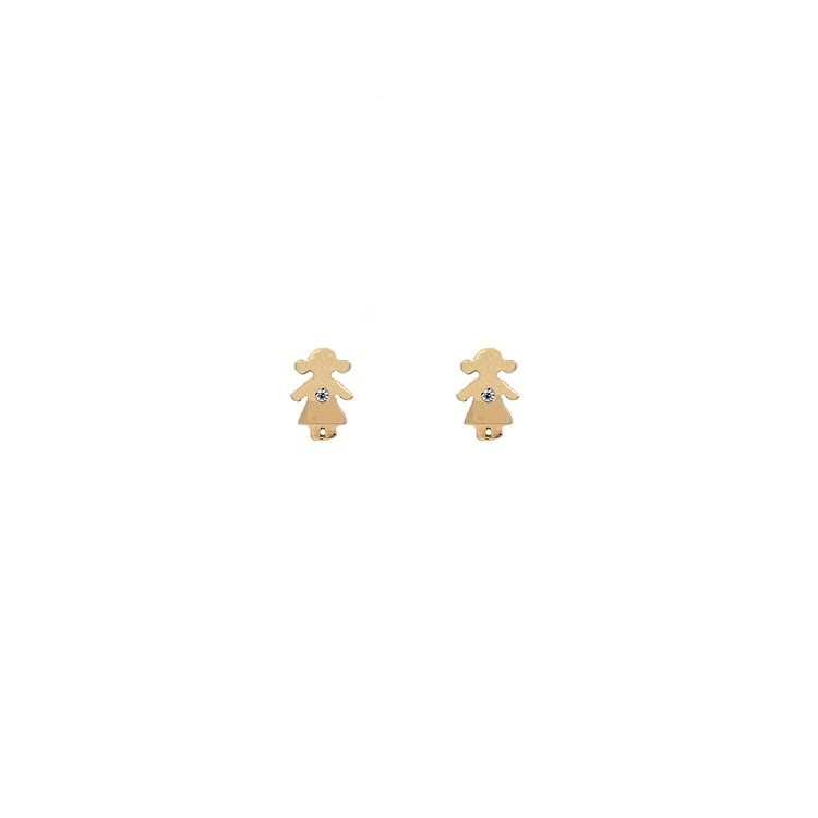 Gold-Ohrringe mit Zirkonen