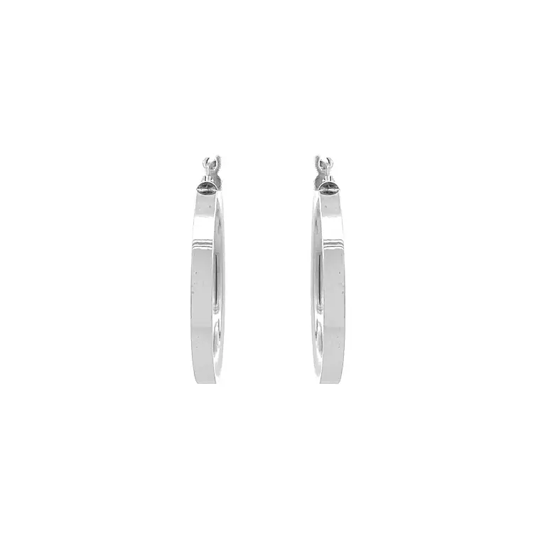 Runde Weißgold-Ohrringe