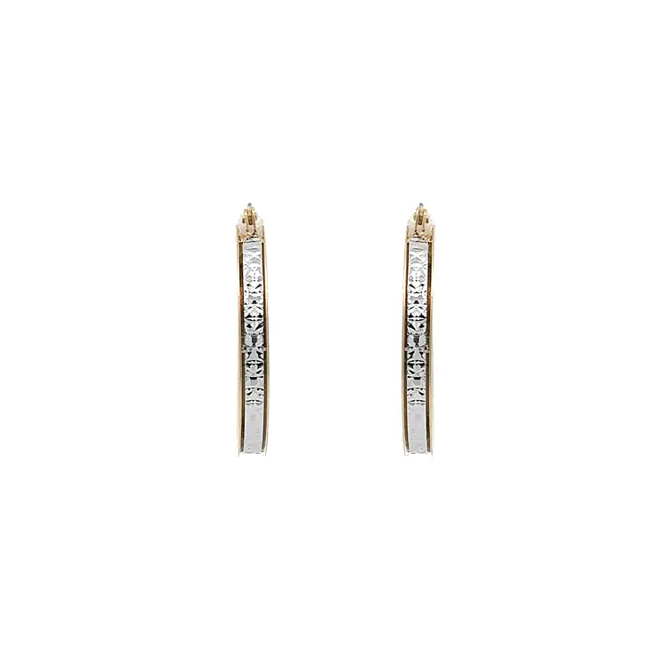 Goldene runde Ohrringe aus Kombinationsgold