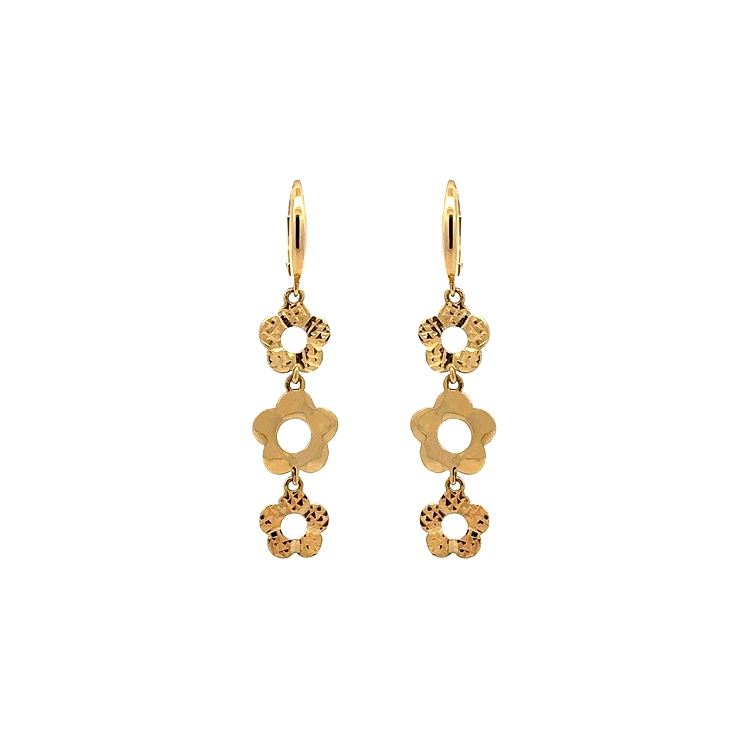 Gold-Ohrringe Blumen