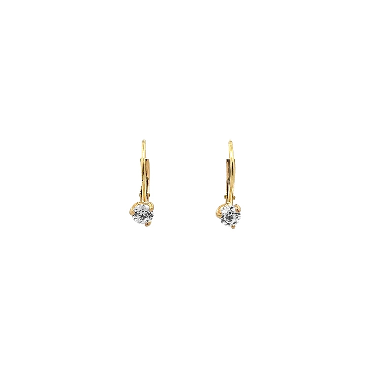 Solitär-Ohrringe aus Gold mit Zirkonen