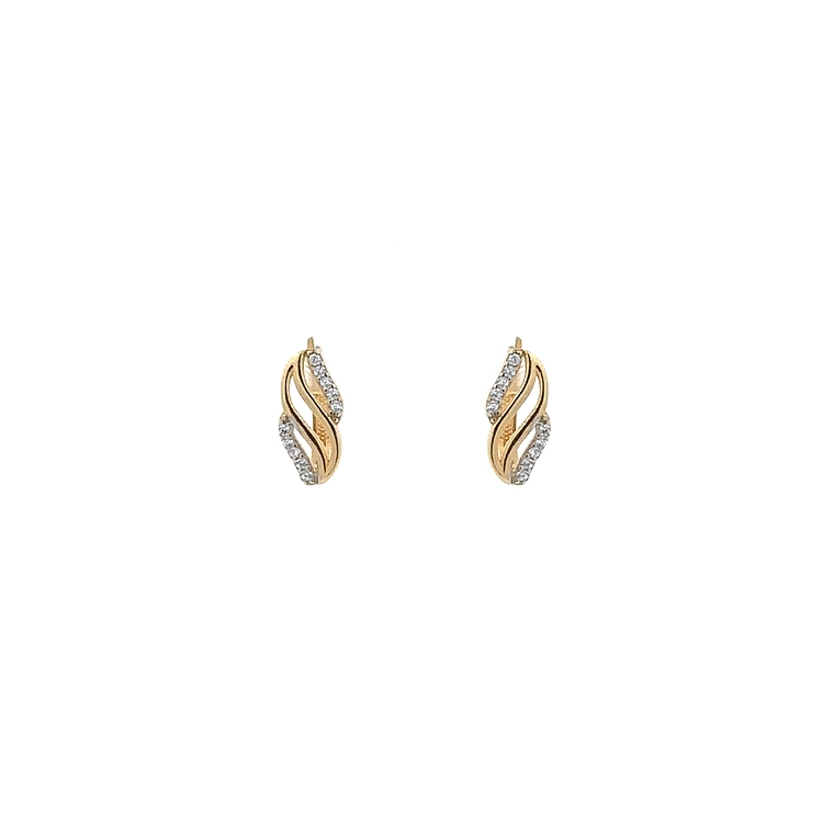 Gold-Ohrringe mit Zirkonen