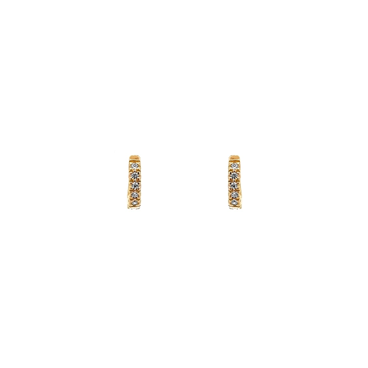 Goldene runde Ohrringe mit Zirkonen