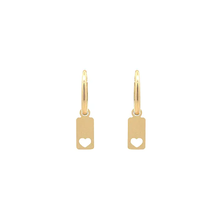 Goldfarbene Ohrringe mit Anhänger