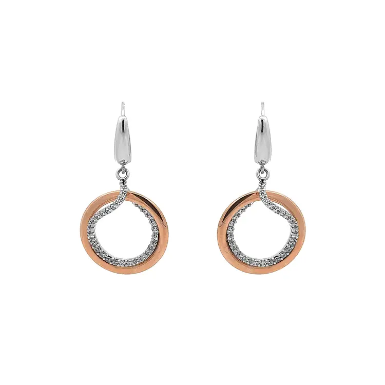 Goldohrringe mit Zirkonen