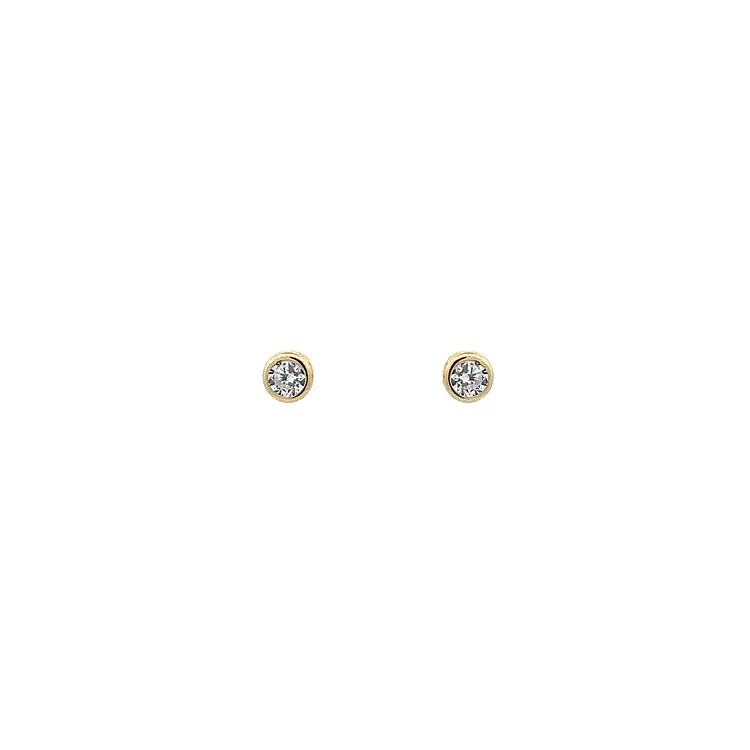 Gold-Ohrringe mit Zirkonen