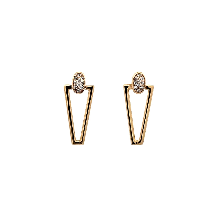 Gold-Ohrringe mit Zirkonen